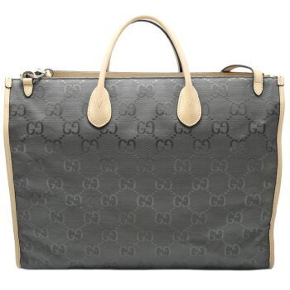 Gucci Off the Grid tote bag shoulder GG gray cream leather - Picture 3 of 6